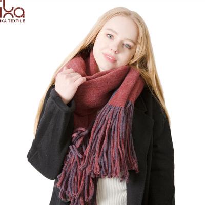 China Long Double Sides Thick Warm Color Winter Shawl Long Scarves For Men And Women for sale