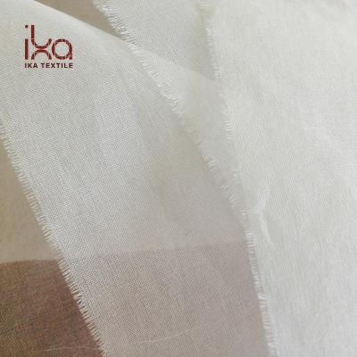 China Sustainable Natural White 100% Silk Organza Fabric 140 Cm Width for sale