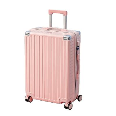 China PC Vintage Style ABS Travel Luggage Set Cabin Size 20inch Boarding Suitcase ABS Carry On Luggage ABS Suitcase 3 Pcs Travel Trolley for sale