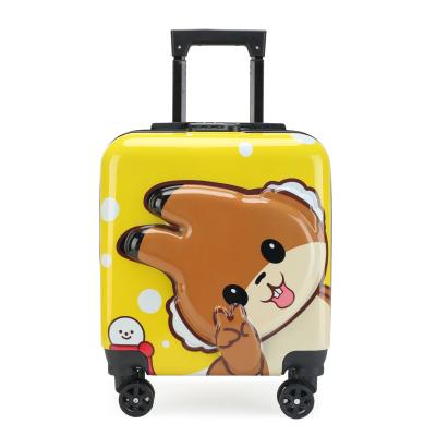 China Universal Cute Children's Trolley Case Cartoon Boarding Case Wheel Password Suitcase Can Print Logo Pattern Children's Luggage for sale