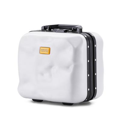 China Fashion Make Up Case Customs Lock Female Make Up Bag 14 Inch Aluminum PC Luggage Waterproof Small 12 Inch Make Up Travel Suitcase for sale