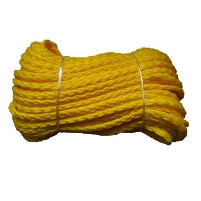 China Braided Rope, outdoor Hollow PP Braid Rope 3/8*50ft Yellow Hollow Braided Rope for sale