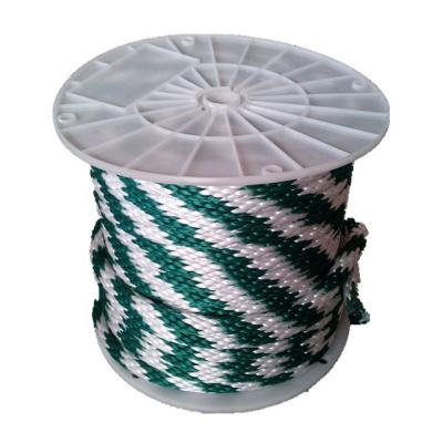 China Synthetic Saddle 1/2 In 200 Ft Red / White Solid X Diameter Braided Poly Derby Rope for sale