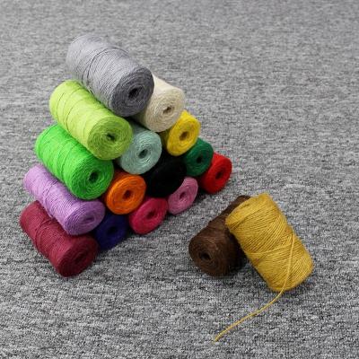 China Jute 2mm*100m Tube Jute Twine 3Ply Baling Twine For Gifts , DIY for sale