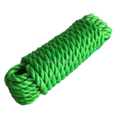 China 10mm*15m High Tensile PP 3 - Strand Twisted Rope , Nylon Rope for sale