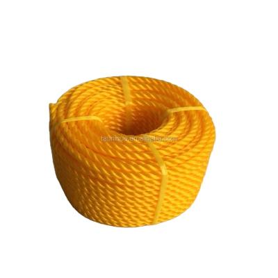 China 4mm*20m High Tensile Poly 3-Strands Twisted Rope, PE Mini Coil for sale