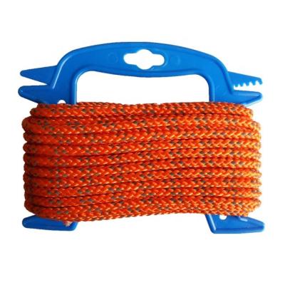 China Orange PP 1/4-Inch 50-Feet Reflective Polypropylene Rope Fence Fence for sale