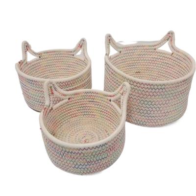 China living room cotton rope storage basket and paper rope storage basket and storage unit for sale