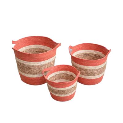 China Living room cotton rope storage basket and paper rope storage basket or cotton rope laundry basket for sale