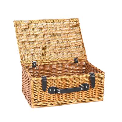 China Europe Honey Color Cheap Insulated Willow Picnic Basket Picnic Basket Or Hamp Storage Basket for sale