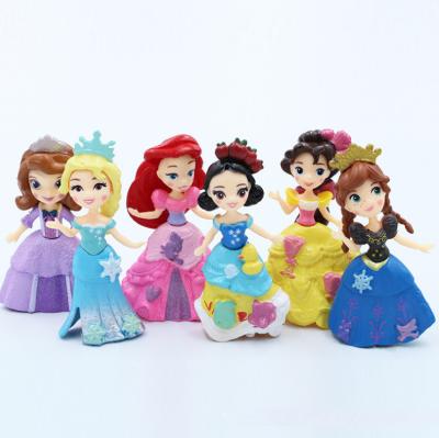 China TOY Girls 6pcs Cartoon Figure Doll Anime Models Set Ornaments for sale