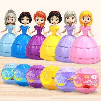 China Resin Frozen Capsule Toys Elsa Snow White Princess Blind Box Doll Toy For Girls Presents for sale