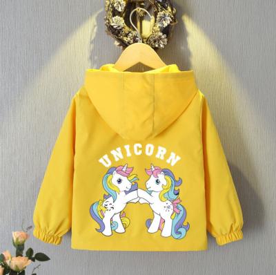 China QUICK DRY zipper kids unicorn hoodies girls hoody for sale