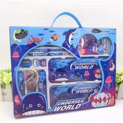 China Student Gift M8S3D137-PO161258 Christmas School Supplies Spiderman Doraemon Stationery Frozen Creative Gift Box Set Professional Children Gift for sale