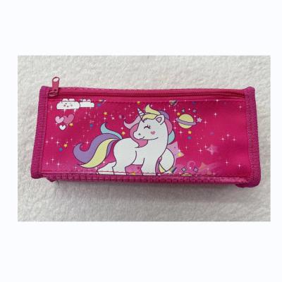 China Schools & Offices Frozen Spiderman Double Zipper Zero Makeup Bag Zero Zipper Wallet Stationery Bilayer Bag Sofia Unicorn for sale