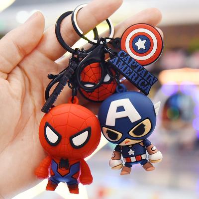 China Silicone Spiderman Key Chains Kids Cartoon Key Chains Cartoon Key Chains For Boys for sale