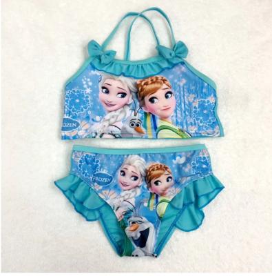 China Girls Swimming Suit Breathable Cartoon Characters Bikini 2 Pcs Set for sale