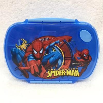 China Stocked Kids Moana Princess Spiderman Sofia Unicorn Children Lunch Box 3 Compartments Frozen Bento Box for sale