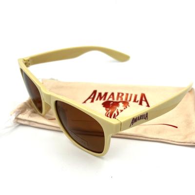 China Agriculture Sale Promotional UV400 With Pocket Logo Branding Custom Satin Sunglasses for sale