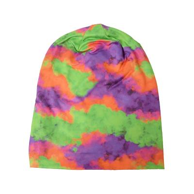 China Plush Baby Boy Girl Tie Dye Beanie Wholesale Winter Autumn Winter Headwear For Kids Boutique Kids Hat for sale