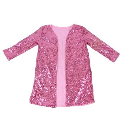 China wholesale children soft s[curling cardigan Anti-wrinkle baby sequin jacket clothing for sale