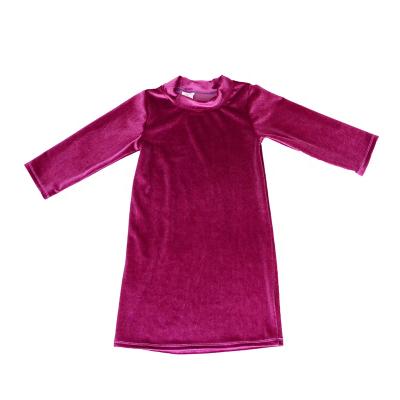 China Anti-static Toddler Girl's Autumn Velvet Dress Long Sleeve Boutique Children T-shirt Dress for sale