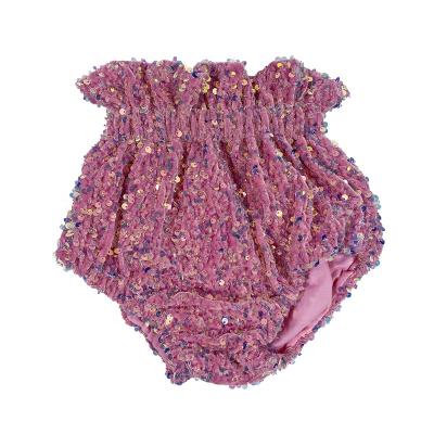 China Color Fade Proof Kids Sequin Bloomer Shorts Infant Baby Sparking Boutique Bummies for sale