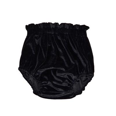 China Color Fade Proof Hot Sale Baby Kids Girls Solid Tollder Cloth Velvet Bloomers High Waist Diaper Cover for sale