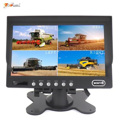 China High Resolution 7 Inch TFT LCD Quad Monitor Video Replay Suitable For Rear View Rear View Camera for sale