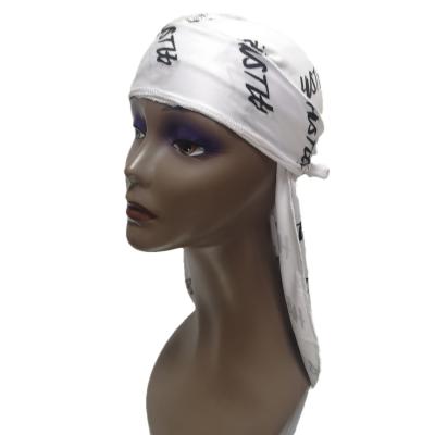 China Other Wholesale Custom Durag Mens Designers Printing Polyester Silk Durag for sale