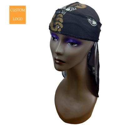 China Wholesale Silky Custom Designer Durags Velvet Polyester Durags For Women Mens for sale