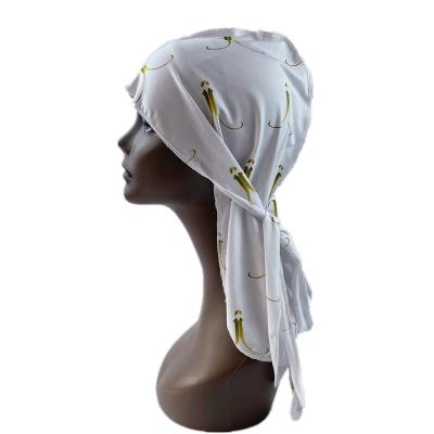 China Keep Hot Customization Durag Silk Satin For Women Mens Custom Logo Design Headwear for sale