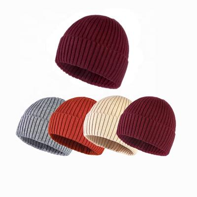 China JOINT custom wool embroidered knit beanie, clean warm slouchy logo beanie hat wholesale for sale