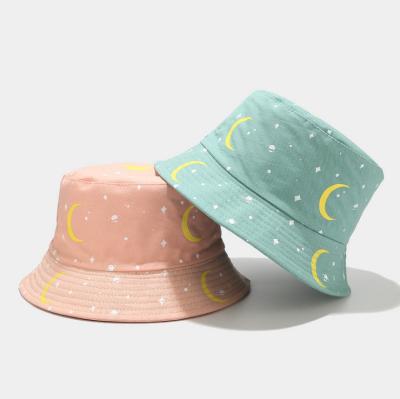 China Wholesale Custom Striped Bucket Hats For Women Sun Beach Hat Teens Girls Summer Wide Brim Fisherman Caps for sale