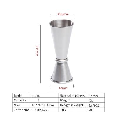 China 304 Stainless Steel Sustainable Measuring Glasses For Kitchen Measuring , Used For Home Bar Shakers for sale