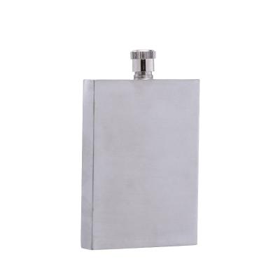 China Hip Contemporary Flask Portable Stainless Steel Square Travel Vodka Spirit Bottle Outdoor Men And Women Drop Resistant Gift Bottle for sale