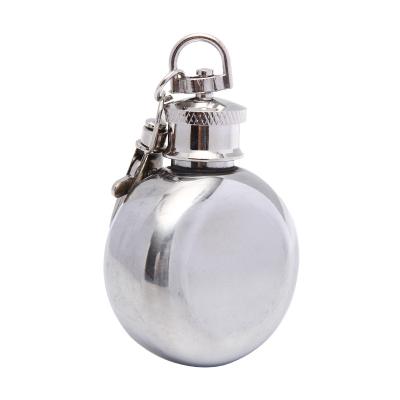 China CLASSIC new style mini stainless steel hip flask gradient color with key chain spirit portable bottle creative drink bottle for sale