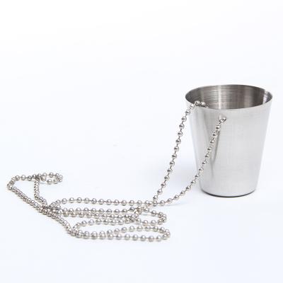 China Sustainable Customized Stainless Steel Metal Wine Set With Chain Hole, Portable And Classy for sale