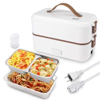 China Electric Car Lunch Box Heater Food and Home Use Portable Lunch Heater with Removable Stainless Steel Container for sale