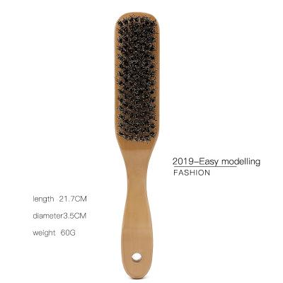 China Wholesale Portable Men's Brush Bristle Barber Hair Salon Hair Brush Spot Beard Naturally Eco-Friendly Long Handle Brush for sale