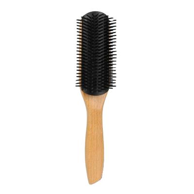 China Amazon Custom Logo 9 Rows Massage Denman Hair Cushion Detangle Home Hot Selling Eco-Friendly Brush for sale