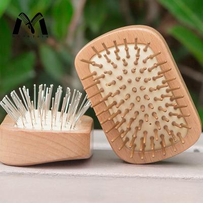 China Eco-Friendly Cushion Portable Travel Scalp Massager Personalized Wooden Hair Brush for sale