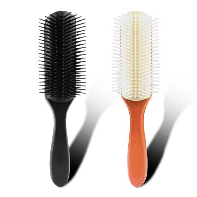 China Other Styling Brush On Wet Or Dry Hair 9 Row Hair Straightener Heat Resistant Brush for sale