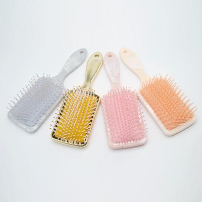 China Manufacturer Nondisposable Marble Custom Plastic Hair Tangle Brush Free Logo Hair Brush Beauty Salon Tool Ever for sale