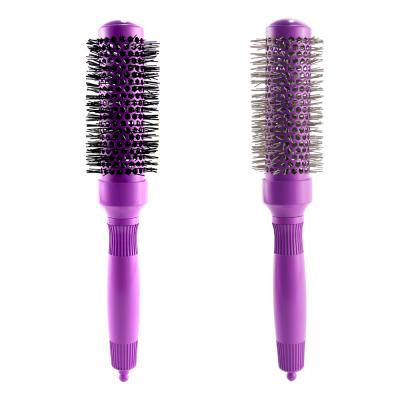 China Salon Hair Detangler Heat Resistant Hair Extension Dry Technology Round Nano Ceramic Ionic Hair Brush for sale