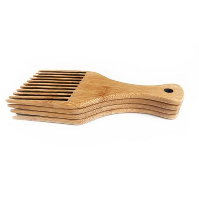 China Nondisposable Afro Pick Nondisposable Bamboo Wooden Detangling Comb And Hair Tooth Comb Eco-Friendly Wide Pick for sale