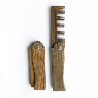 China Home Wholesale Private Label Folding Hair Detangling Beard Grooming Pocket Comb for sale