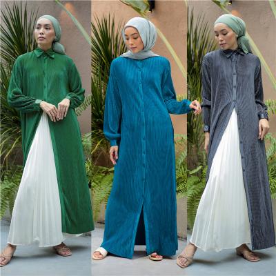 China Wholesale Anti-wrinkle OEM Abaya Dubai Hijab Muslim Dress Plus Size Turkey Kaftan Long Robe Femme Islamic Clothing Women for sale