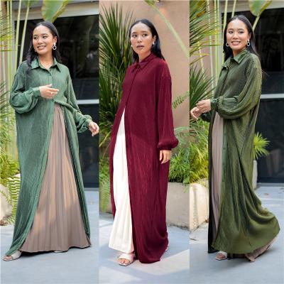 China Islamic prayer Modest Closed Pleated Muslim Abaya Dubai Ramadan Robe Hijab Dress Anti-wrinkle customization wholesale clothing for sale