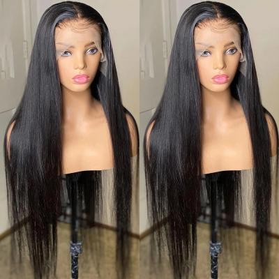 China Silky Straight Wave 150 180 Density HD Full Lace Human Hair Wigs Women Wholesale Brazilian Virgin Hair Lace Front Wig For Color Women Transparent for sale